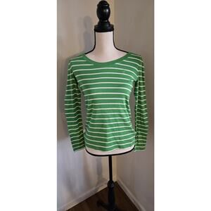 Ralph Lauren Green Striped Top Small